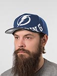 Бейсболка MITCHELL NESS арт. HP10367-TBLNAVY Tampa Bay Lightning NHL (синий / черный)
